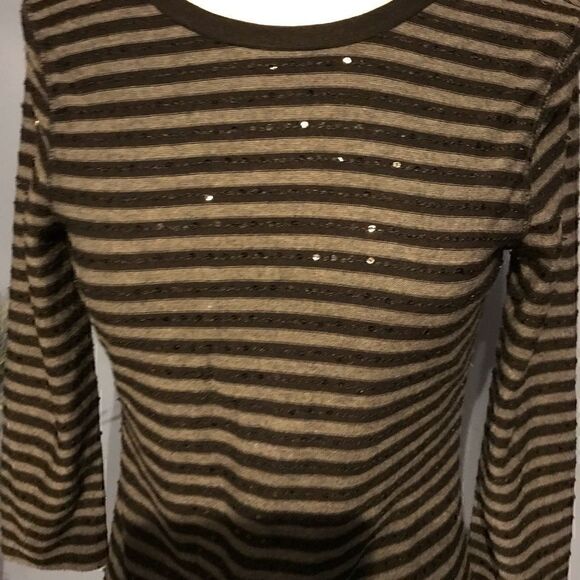 Express Gray Black Striped Sequin Dress - Small - Picture 4 of 9